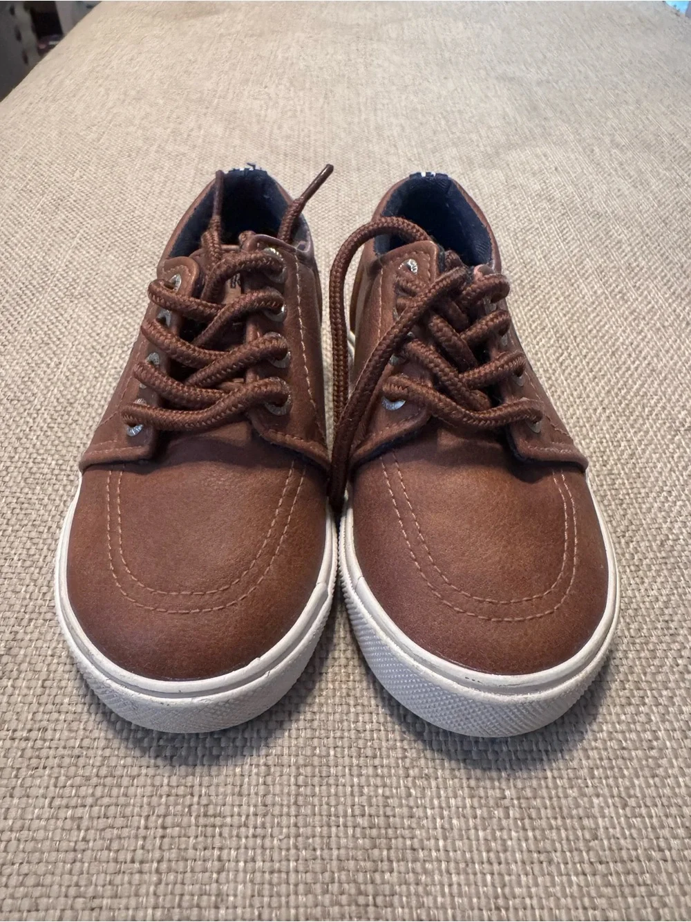 Nautica Brown Lace-Up Kids Dress Shoes
